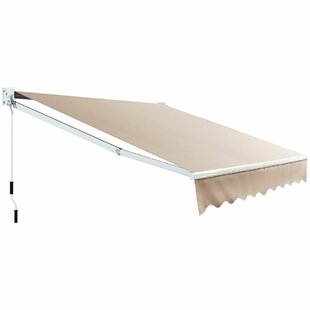 Manual Retraction Slope Patio Awning in Beige