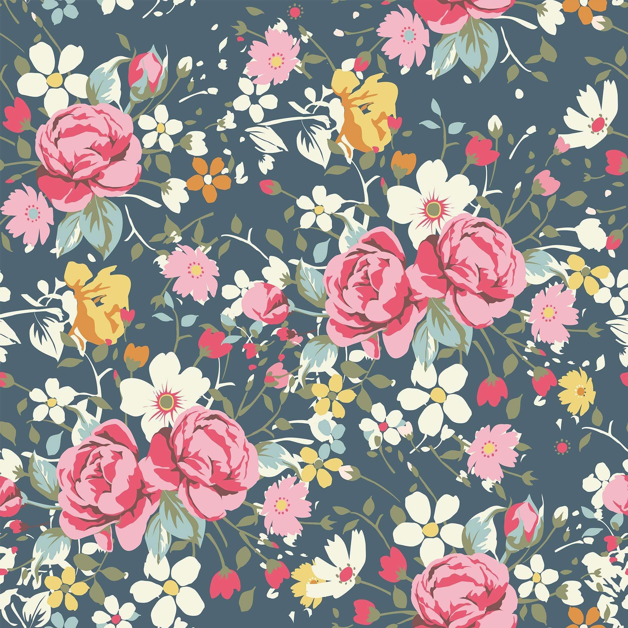 WallsByMe Peel & Stick Floral Wallpaper | Wayfair