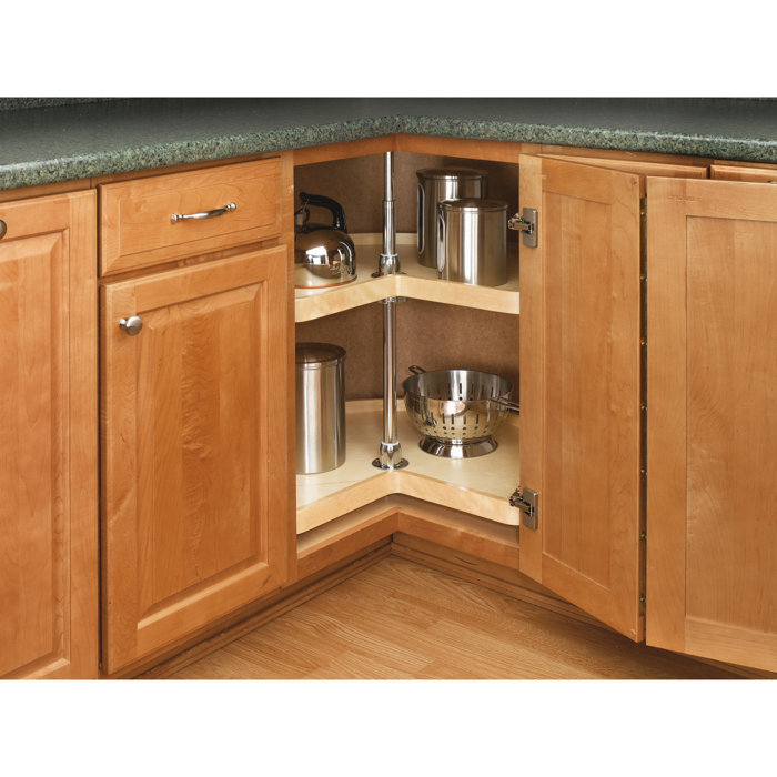 Rev A Shelf Wood Kidney 2 Shelf Lazy Susan Pull Out Pantry