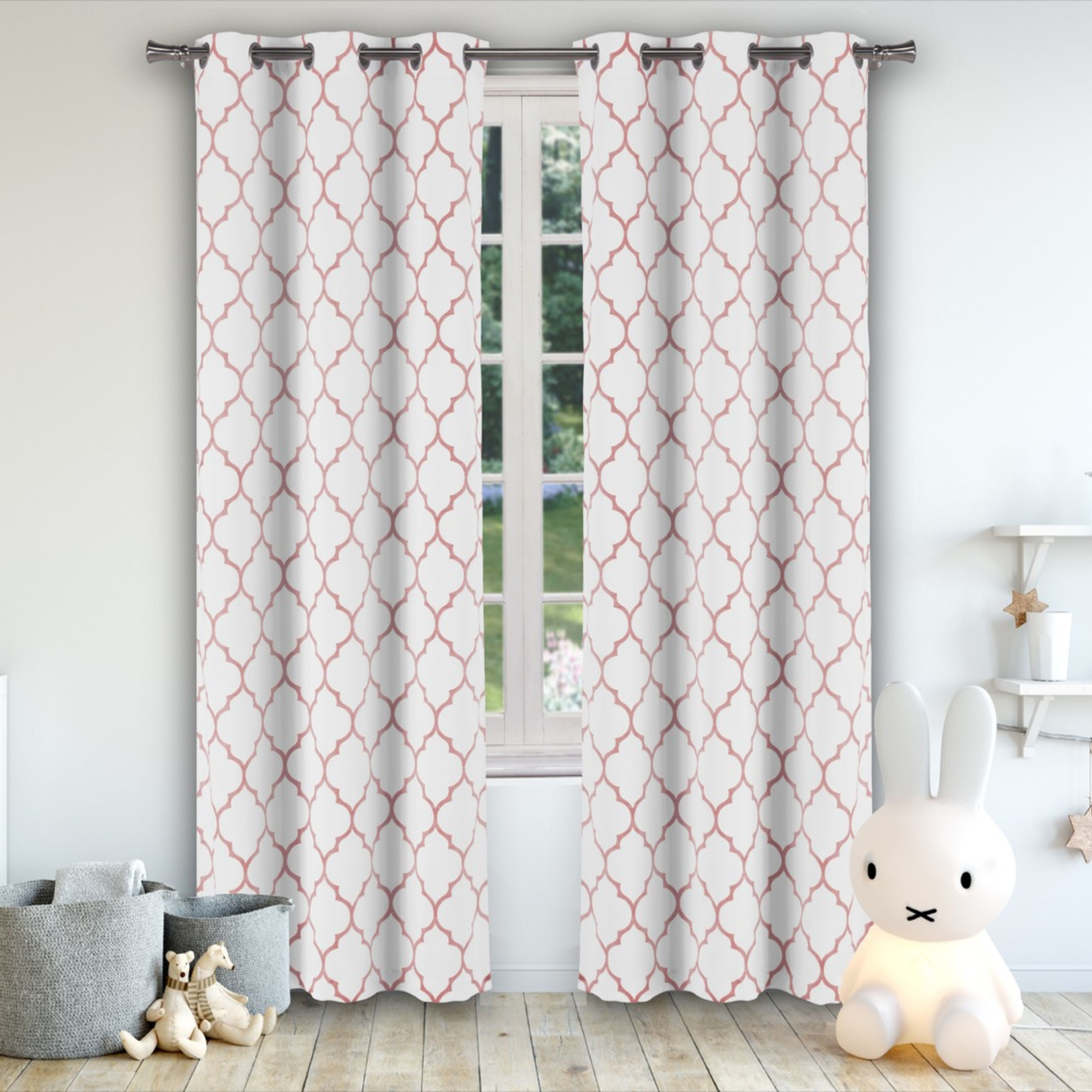 Brayden Studio Noreen Geometric Room Darkening Curtain Panels