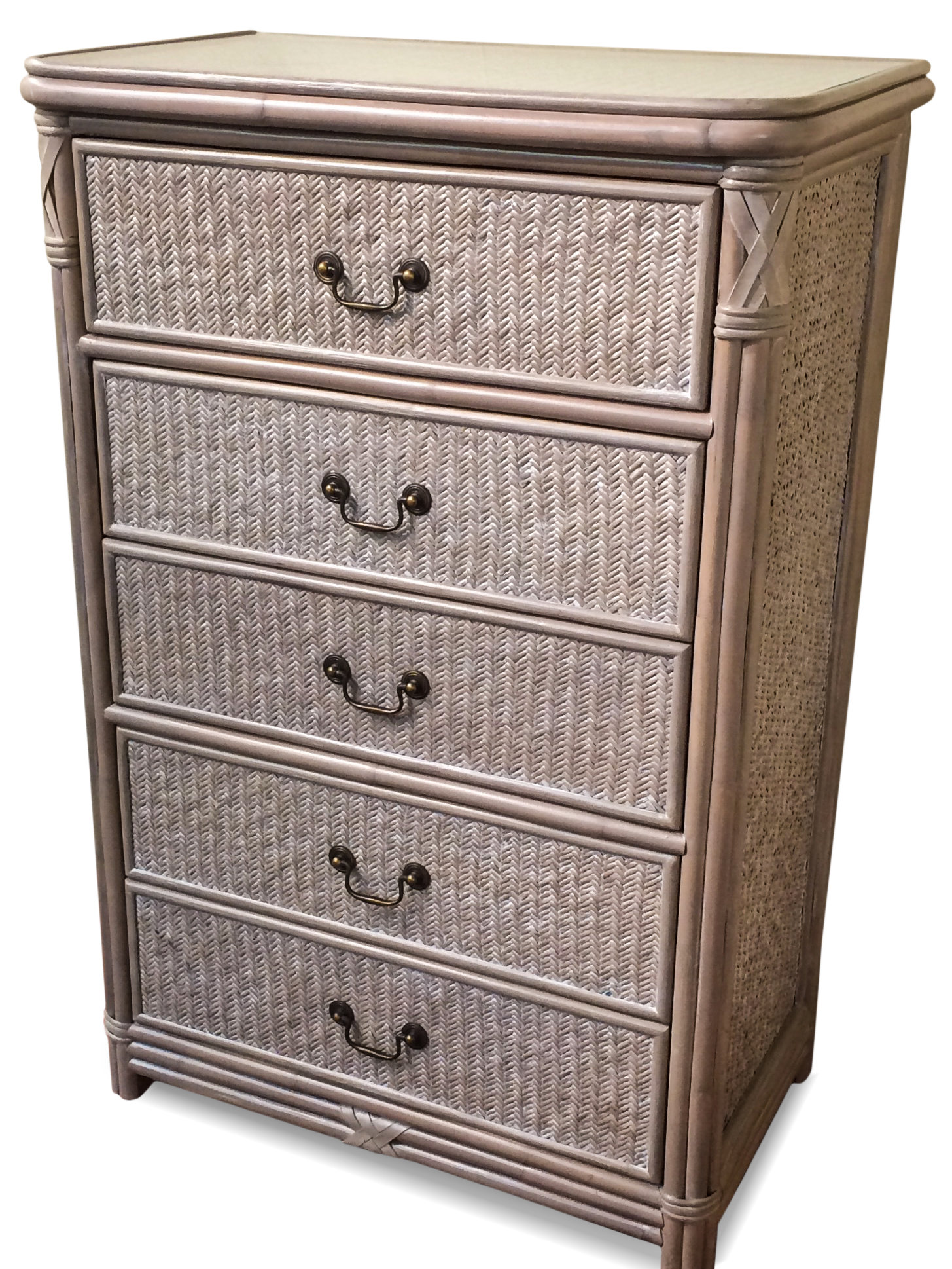 wicker drawer unit on Bay Isle Home Bedelia Rattan 5 Storage Drawer Wayfair