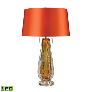 burnt orange floor lamp