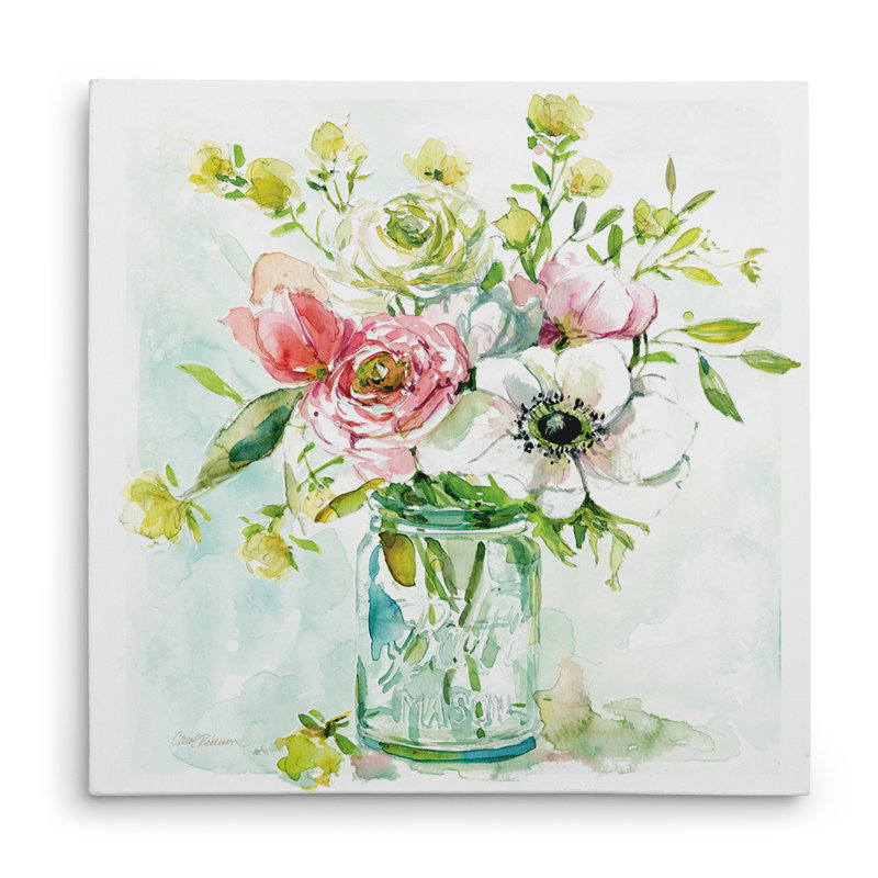'Asbury Garden Belle Bouquet II' Acrylic Painting Print on Canvas