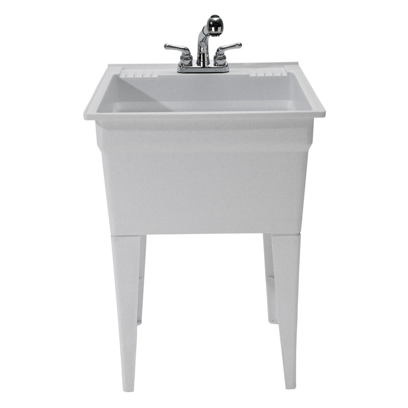 Cashel Heavy Duty 23 75 X 24 75 Freestanding Laundry Sink With