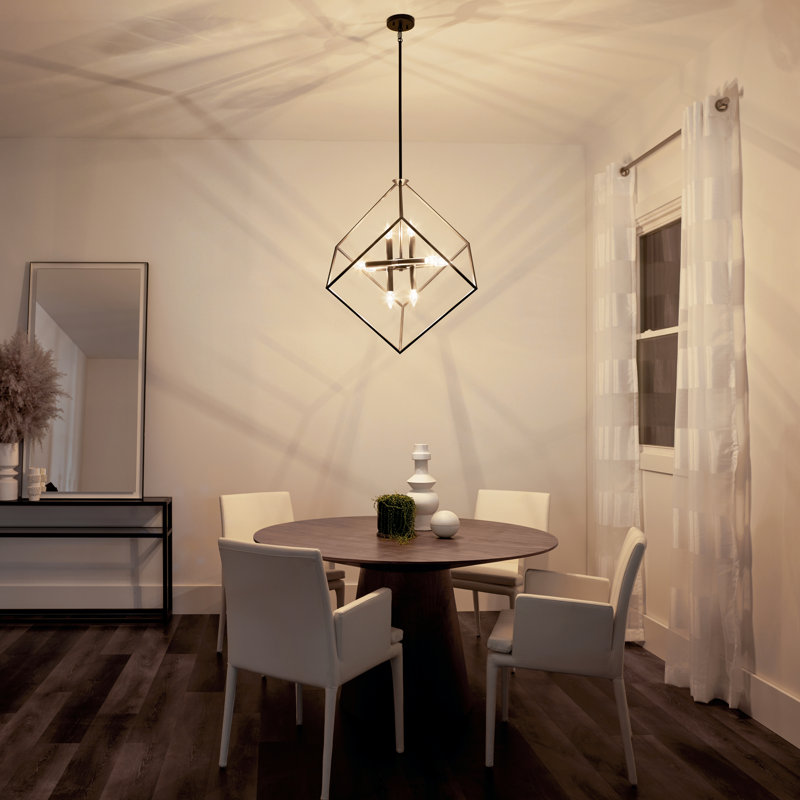 Cooksey 8 Light Square Rectangle Geometric Chandelier