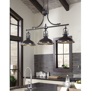 Martinique 3-Light Kitchen Island Pendant