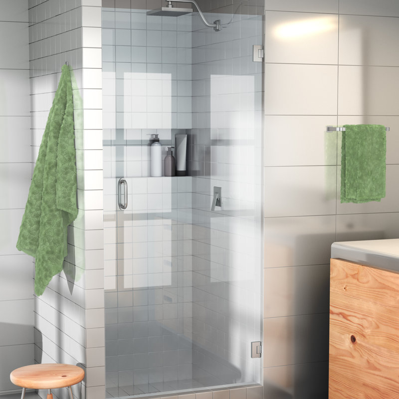 27 X 78 Hinged Frameless Shower Door Reviews Allmodern