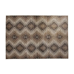 Foulds Machine Woven Synthetic Brown/Ivory Indoor Area Rug