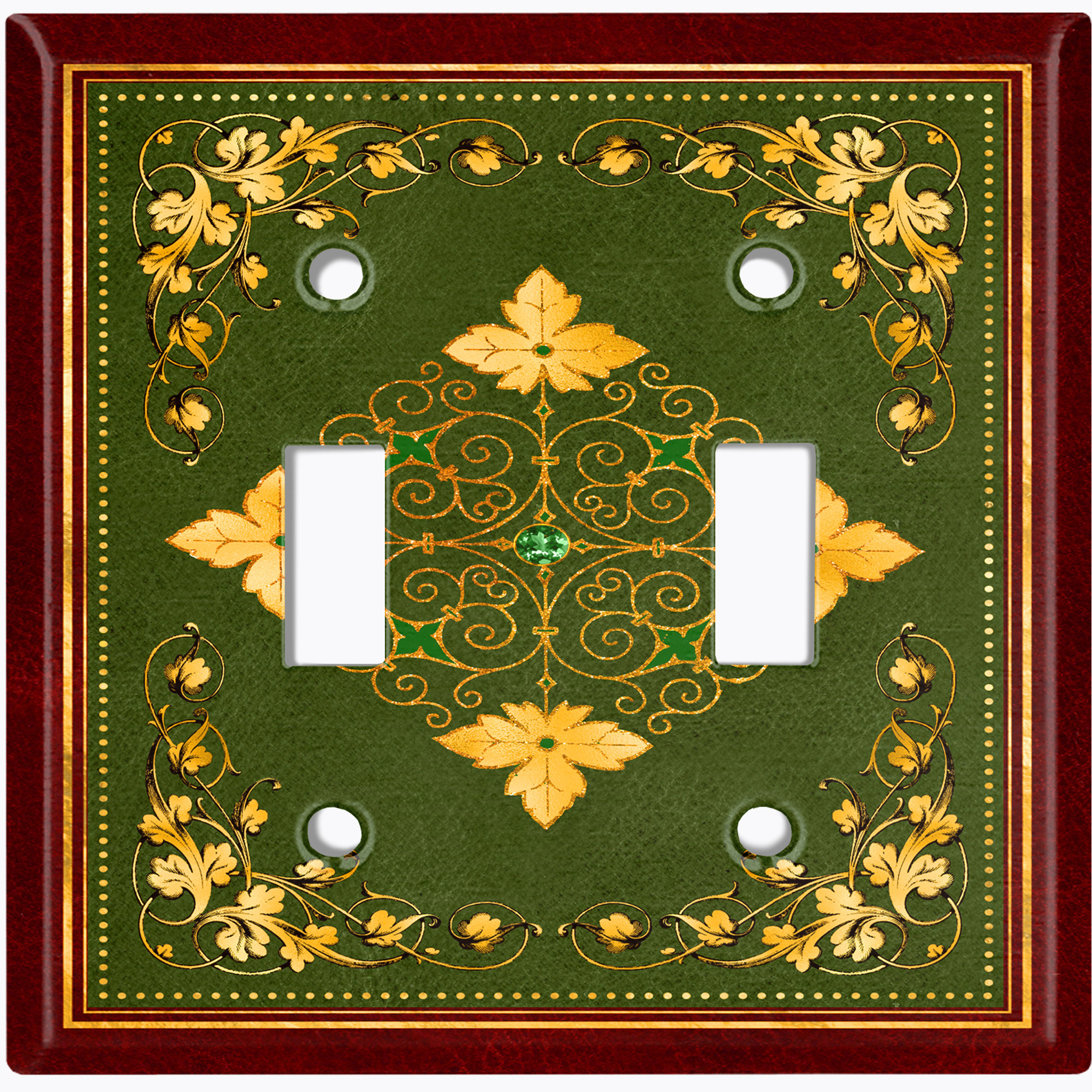 WorldAcc Maroon 2Gang Toggle Light Switch Wall Plate Wayfair