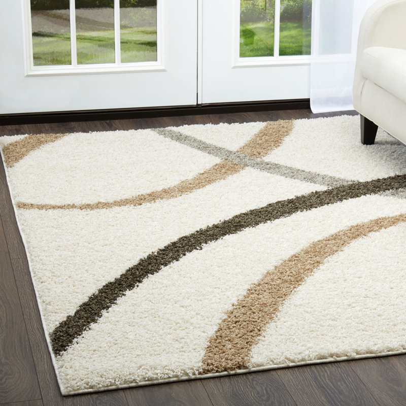 Nicole Miller Synergy Contemporary Curves Brown Beige Ivory Area Rug Reviews Wayfair