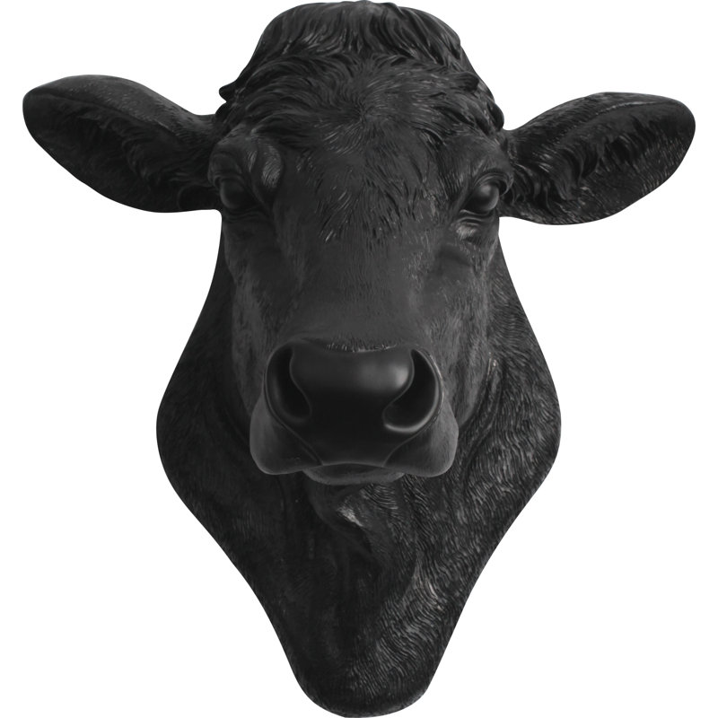 Gracie Oaks The Bessie Cow Head Wall Decor Faux Taxidermy