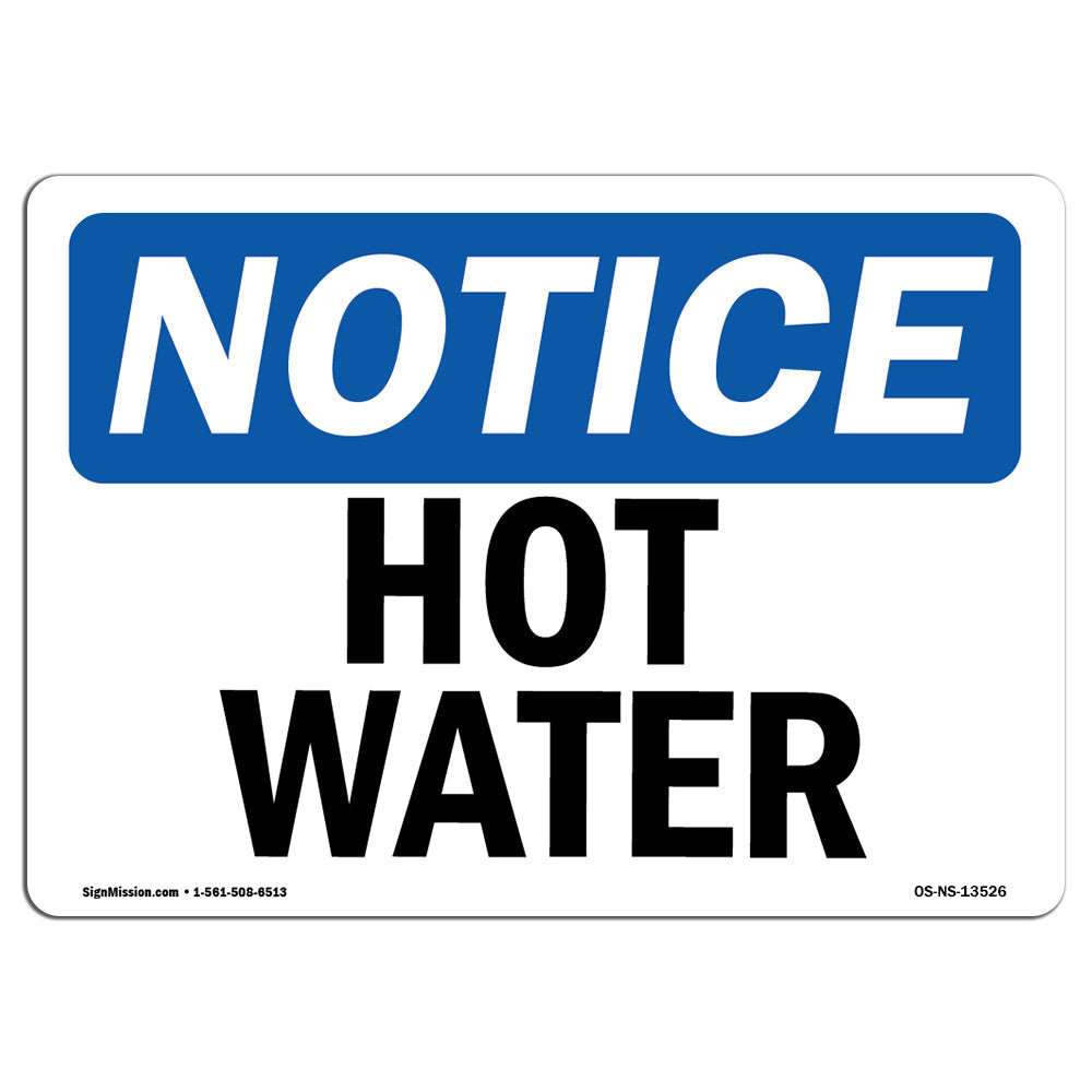 SignMission Osha Notice Hot Water Sign Wayfair