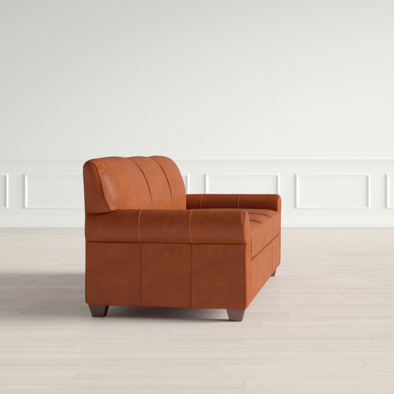 Jennifer Leather 81 Rolled Arms Sofa Bed Reviews Joss Main Leather 81 Rolled Arms Sofa Bed