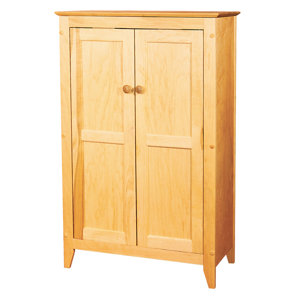 Klucevsek Hardwood Flat Panel 2 Door Accent Cabinet