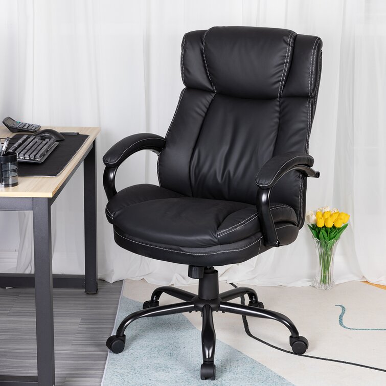 comfy leather office chair