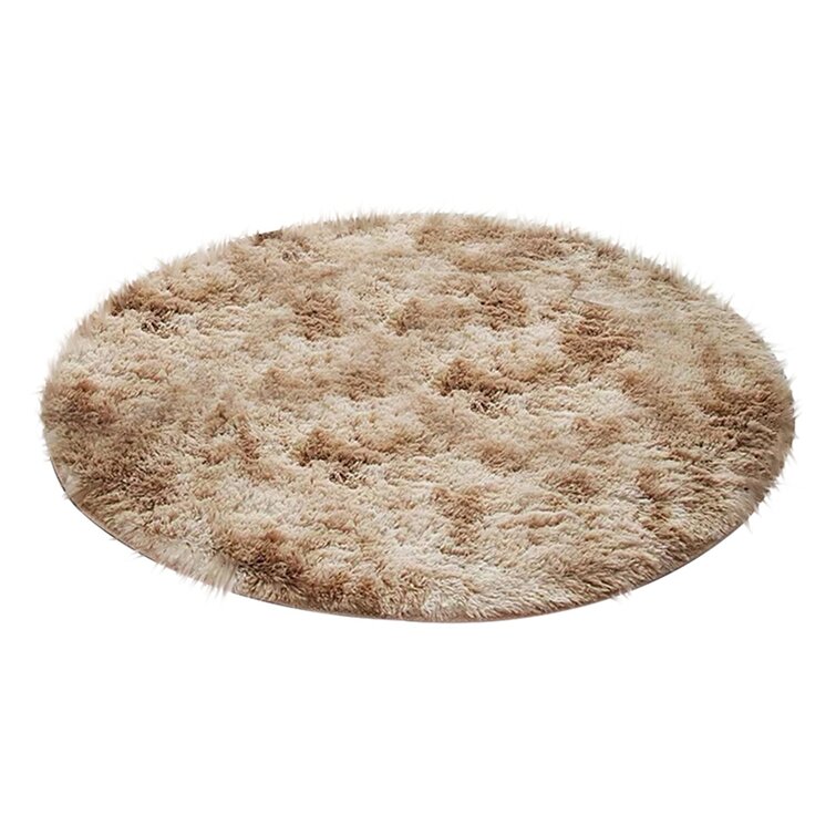 Soft Plush Shaggy Non Slip Rubber Backing Carpet for Kids Room 4 x 4 ft Prime Leader Round Rug for Bedroom Red and Green Santa Snowman Fluffy Circle Mat Living Room Nursery