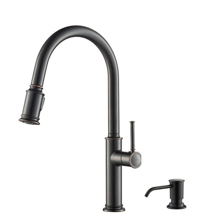 Sellette Pull Down Single Handle Kitchen Faucet with Side Spray