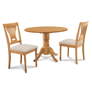 Chesterton 3 Piece Oak Dining Set by Alcott Hill