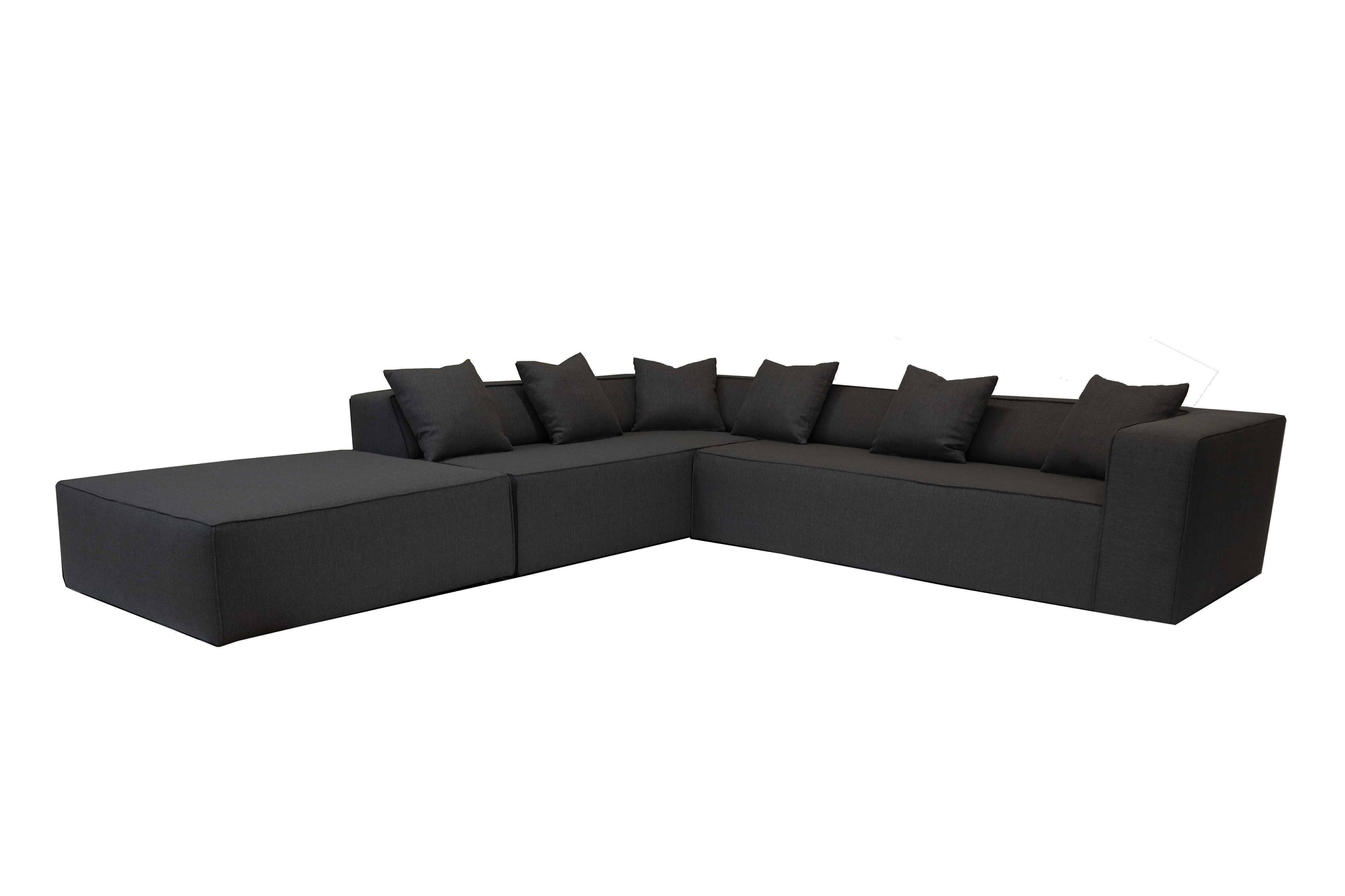 Box Sectional With Ottoman
