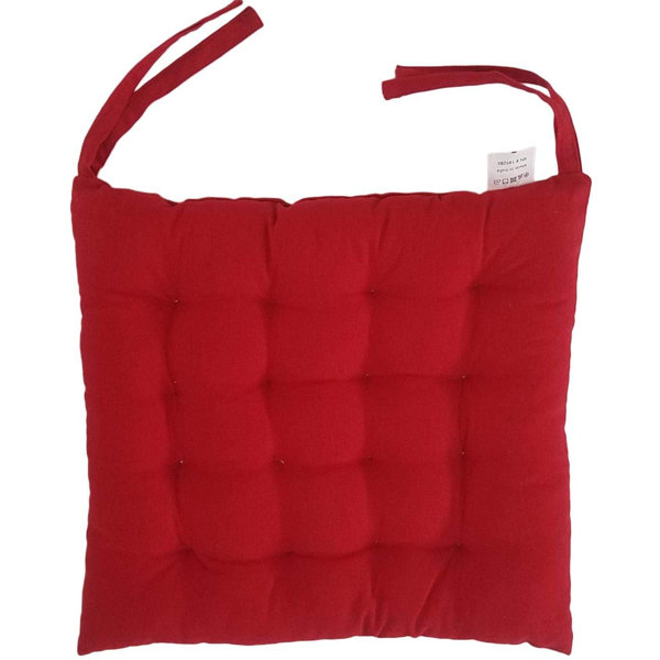 Melange 100 Cotton Square 16 X 16 Chair Cushions Set Of 12 Red Wayfair