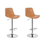 Gretna Adjustable Height Swivel Bar Stool (Set of 2) by Orren Ellis