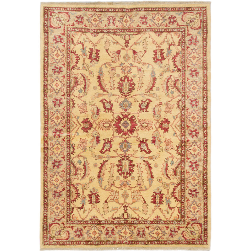 One Of A Kind Eirwen Hand Knotted Light Yellow Area Rug Birch Lane One Of A Kind Eirwen Hand Knotted Light Yellow Area Rug