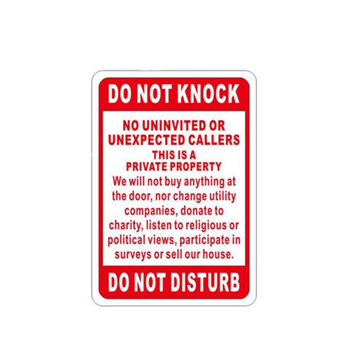 Aleko Aluminum Do Not Knock Sign Wayfair Ca