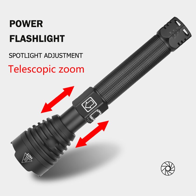 XHP90 Most Powerful LED Flashlight 5 Modes Flashlight 26650 with Pen Clip