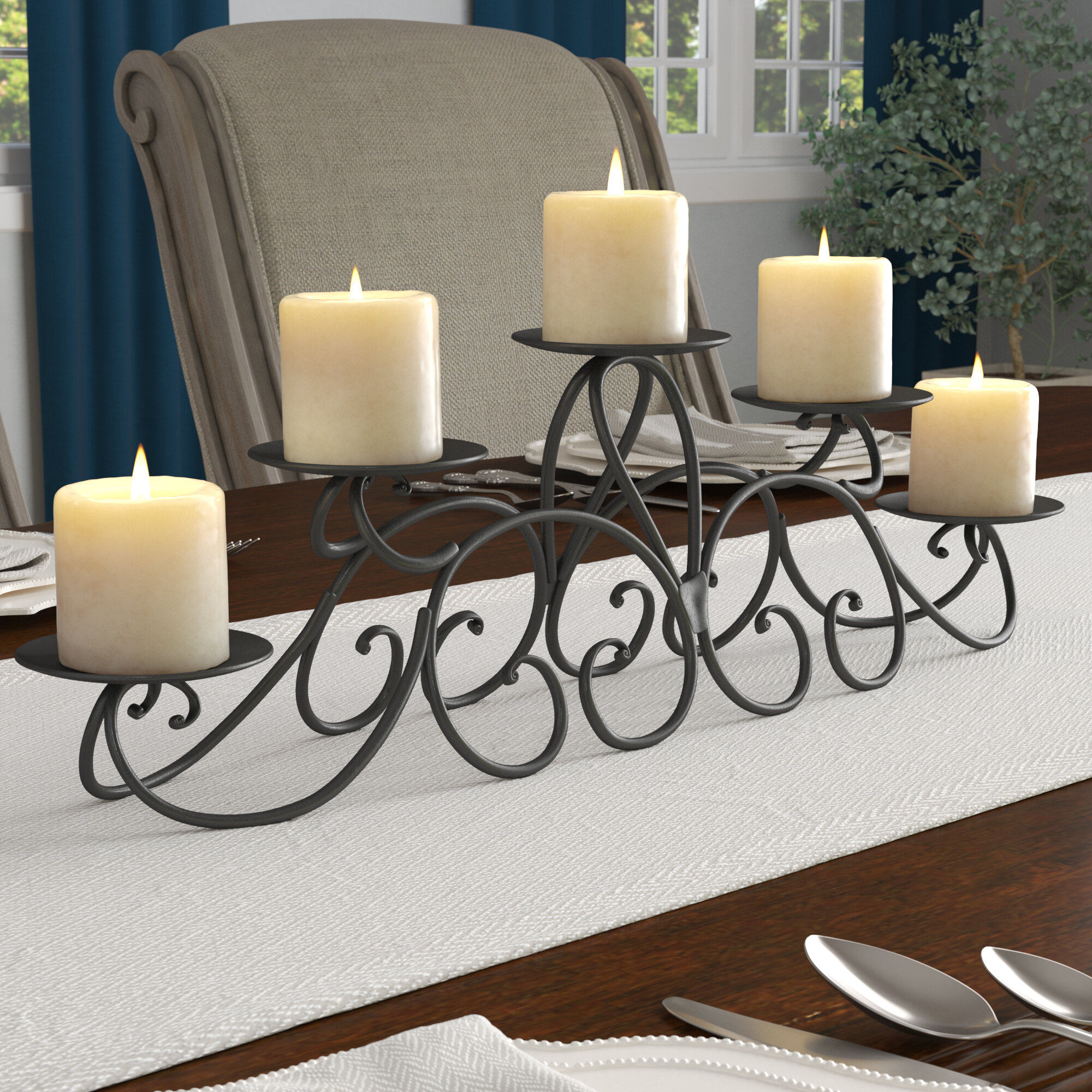 Woodeze Home Indoor Centerpiece Wedding Decorative Gift Gothic Style Fireplace Candelabra