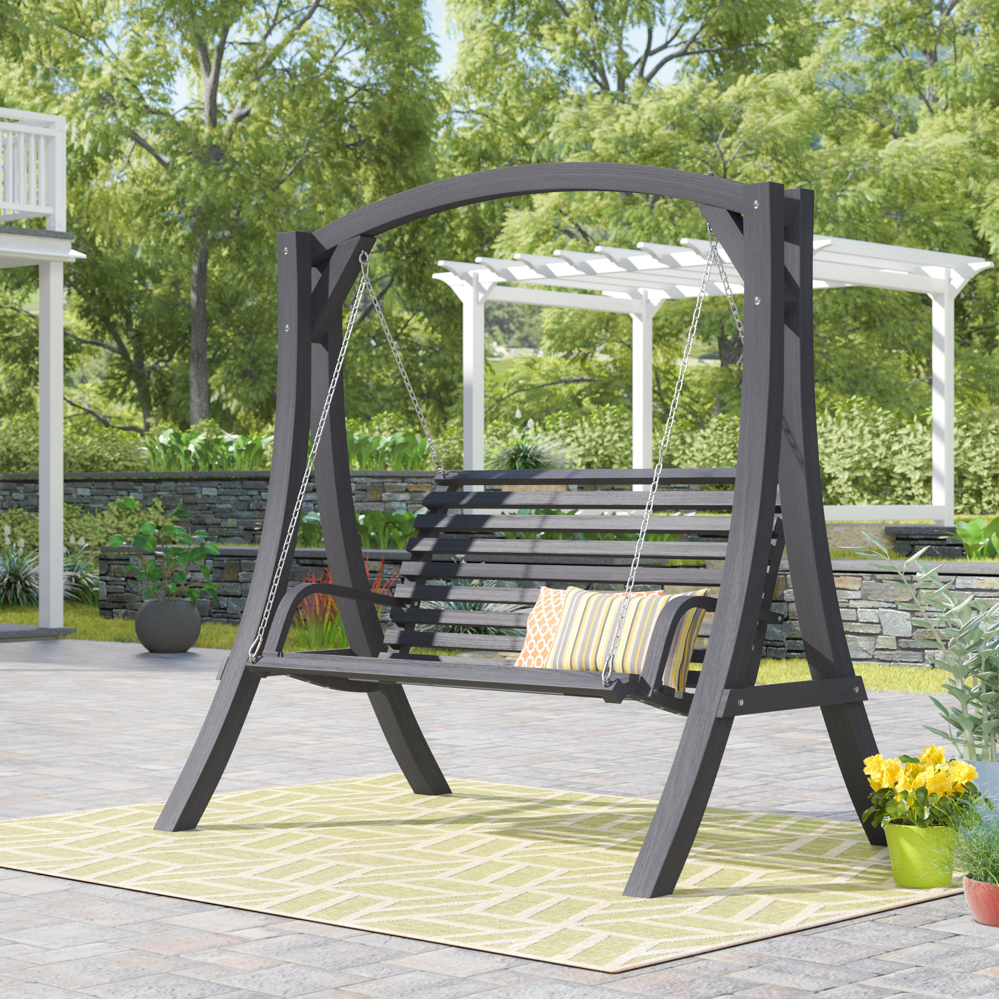 swing bench with stand