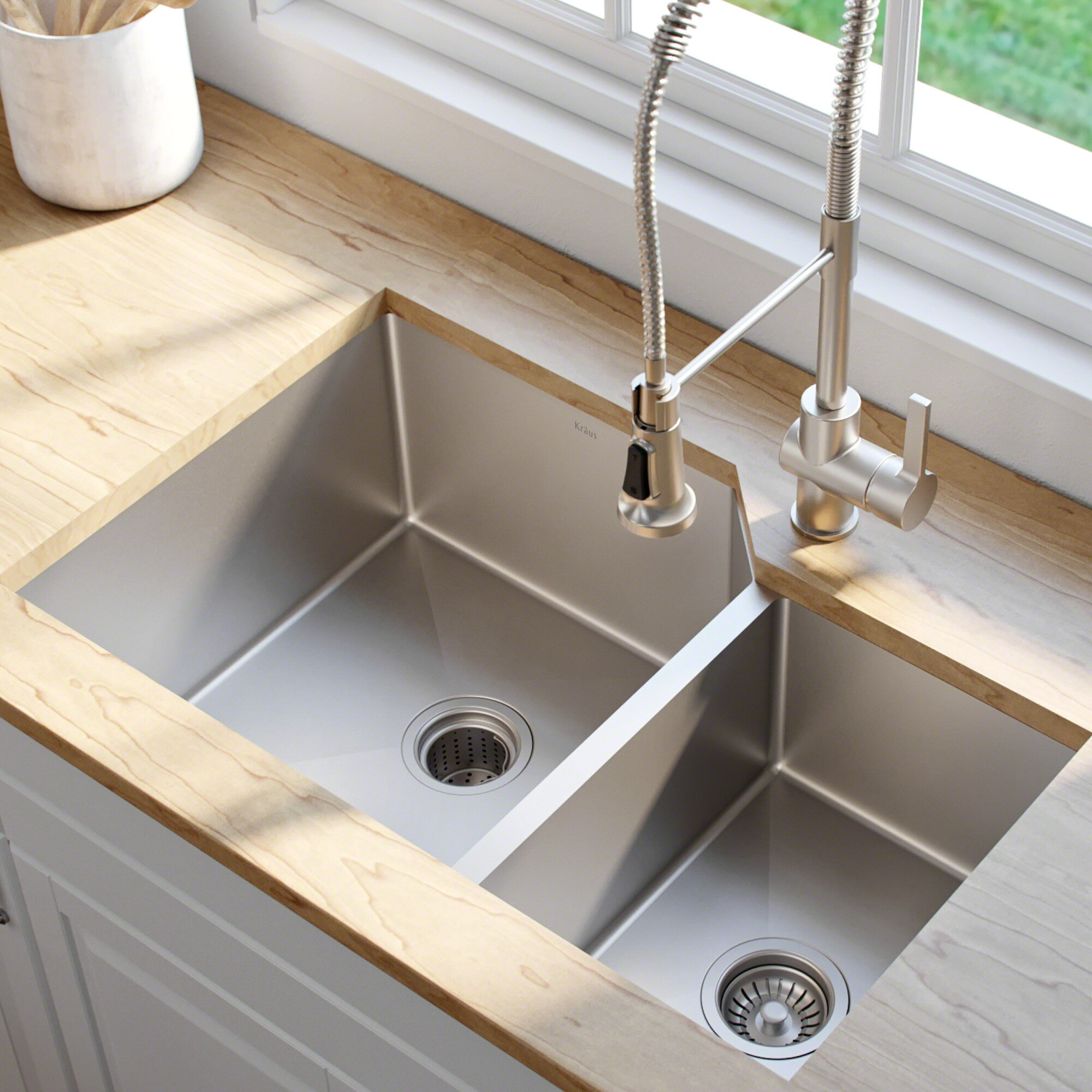 32 L X 20 W Double Basin Undermount Kitchen Sink