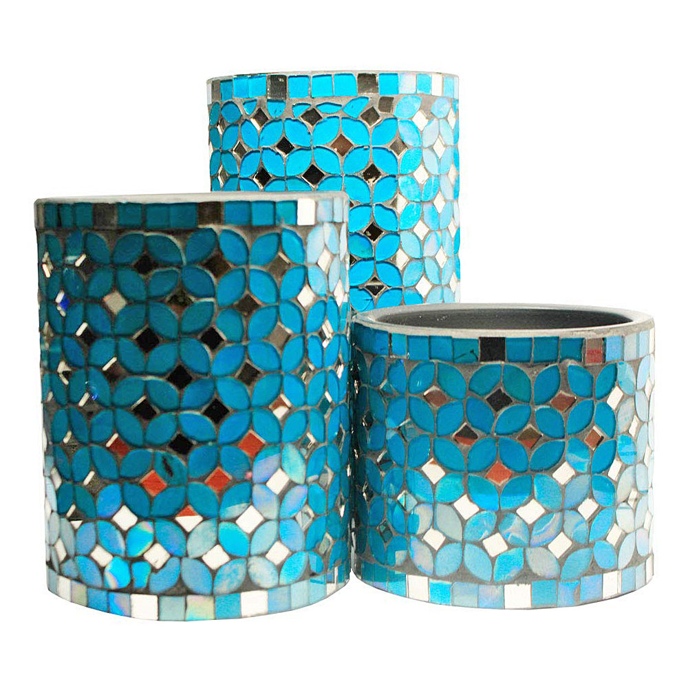 Amberhomegoods 3 Piece Glass Votive Holder Set Wayfair