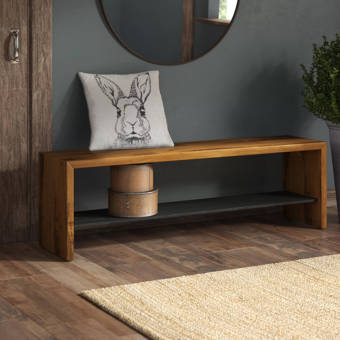 Charlton Home Warkentin Wood Storage Bench Reviews Wayfair
