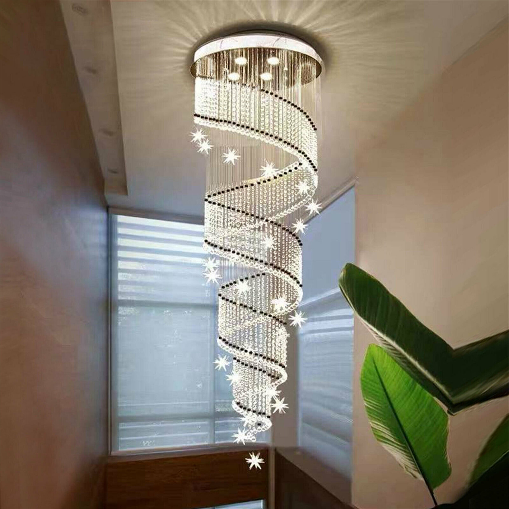 ellis spiral crystal chandelier