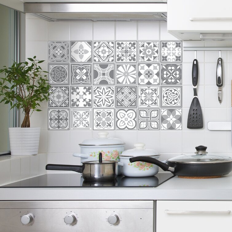 36pcs,6 X 6 Mosaicowall Peel & Stick Self-Adhesive Wall  Tile Sticker Suitable for Kitchen -Style 13 Stair Riser Bathroom