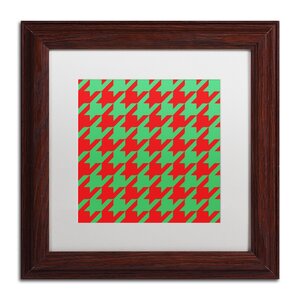 'Xmas Houndstooth' by Color Bakery Framed Graphic Art