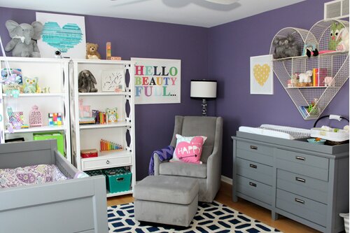purple and grey nursery ideas