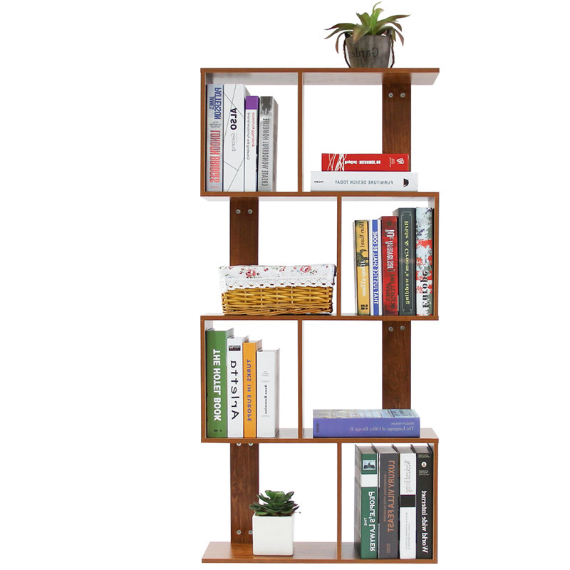 Ebern Designs Lilianna 4 Tier Shelves Display Bookcase Desk Organizer Storage Wood Closet Multi Units Deluxe Free Stand Racks Home Office