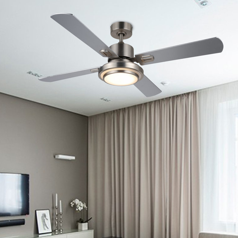 Charlton Home 52 Santaana 4 Blade Led Ceiling Fan With Remote
