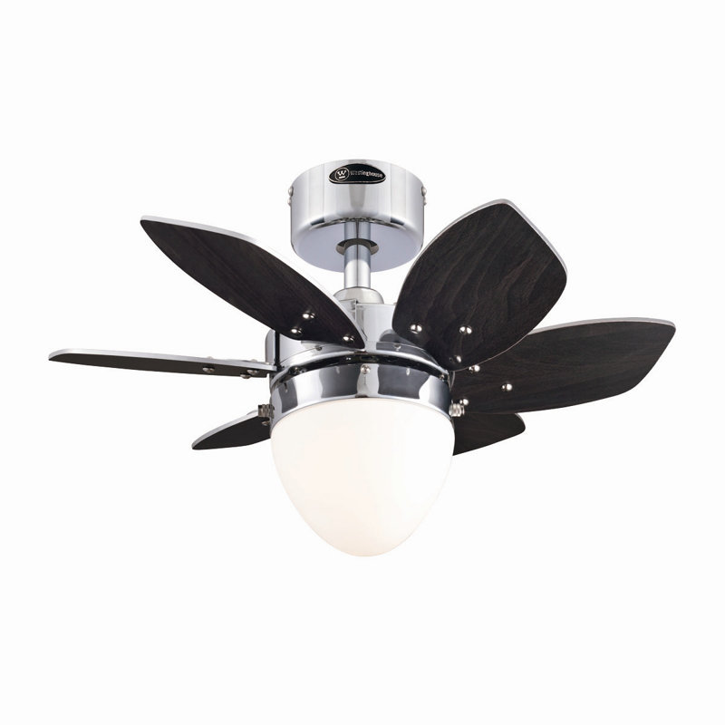 Wrought Studio 24 Rabideau 6 Blade Standard Ceiling Fan With Pull Chain And Light Kit Included Reviews Wayfair