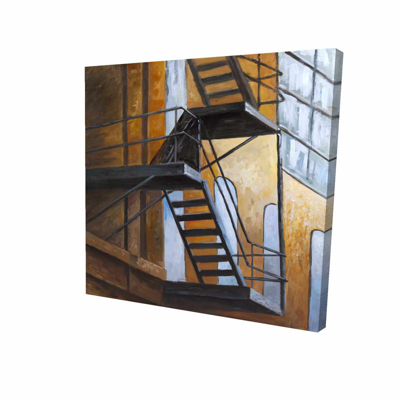 Williston Forge Apartment Building Escape In Nyc Oil Painting