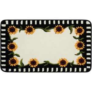 Cecile Black/Yellow Area Rug