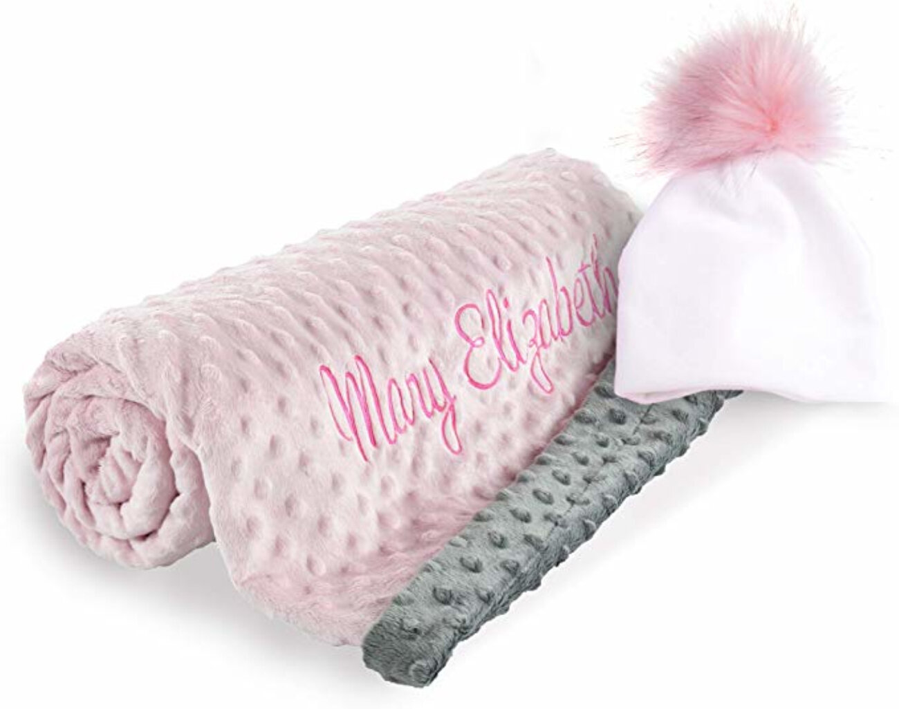 personalized newborn blanket and hat