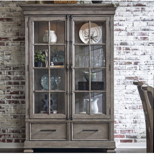 Gracie Oaks China Cabinets Birch Lane Taum Lighted China Cabinet