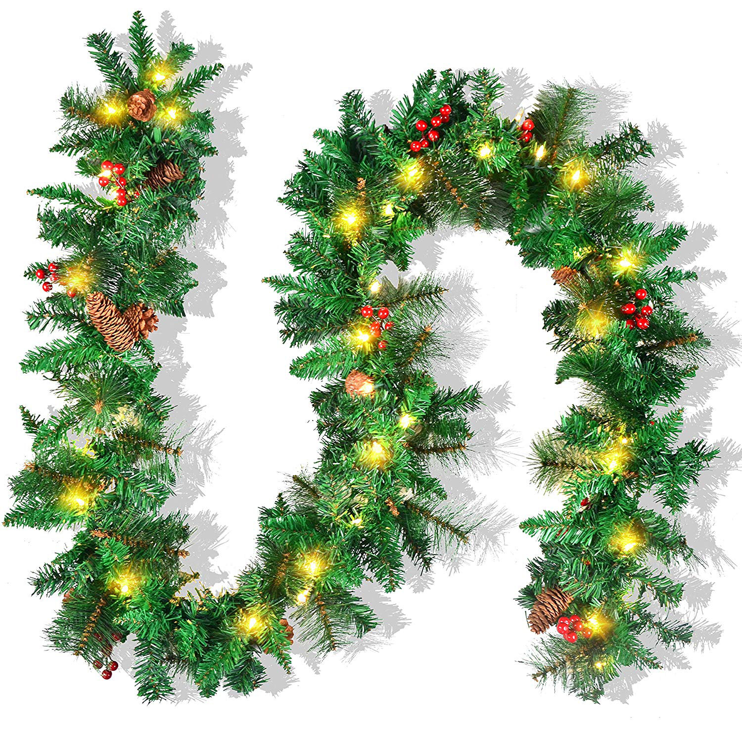 The Holiday Aisle® 108'' in. Lighted Faux Garland & Reviews Wayfair