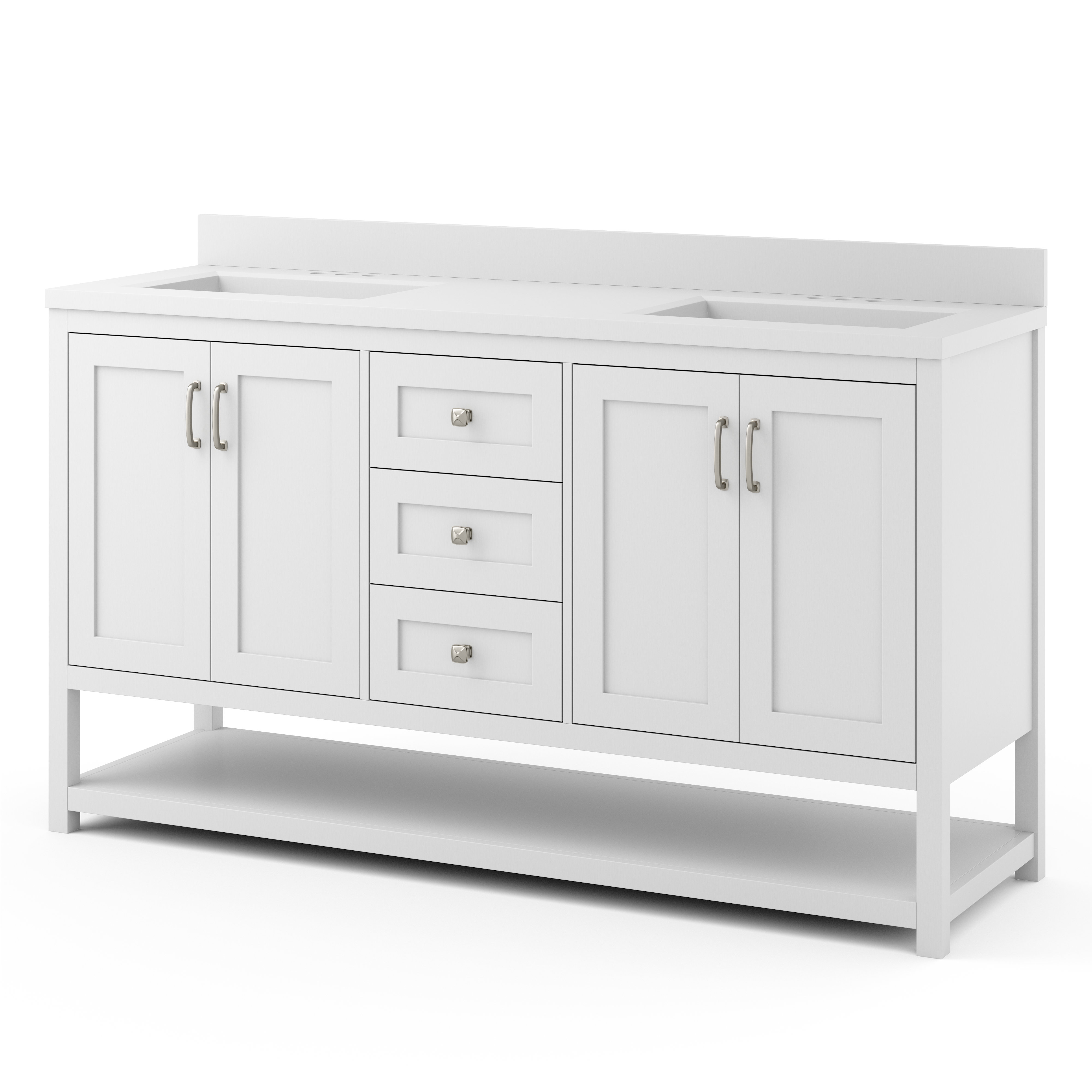 Lark Manor Amarily Toledo 61" Double Bathroom Vanity Set Wayfair