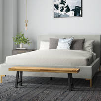 Orren Ellis Aslef King Upholstered Low Profile Platform Bed Wayfair