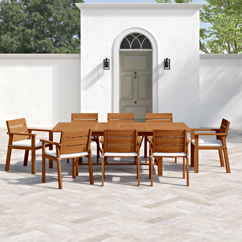 Brighton 9 Piece Dining Set With Cushions Reviews Joss Main