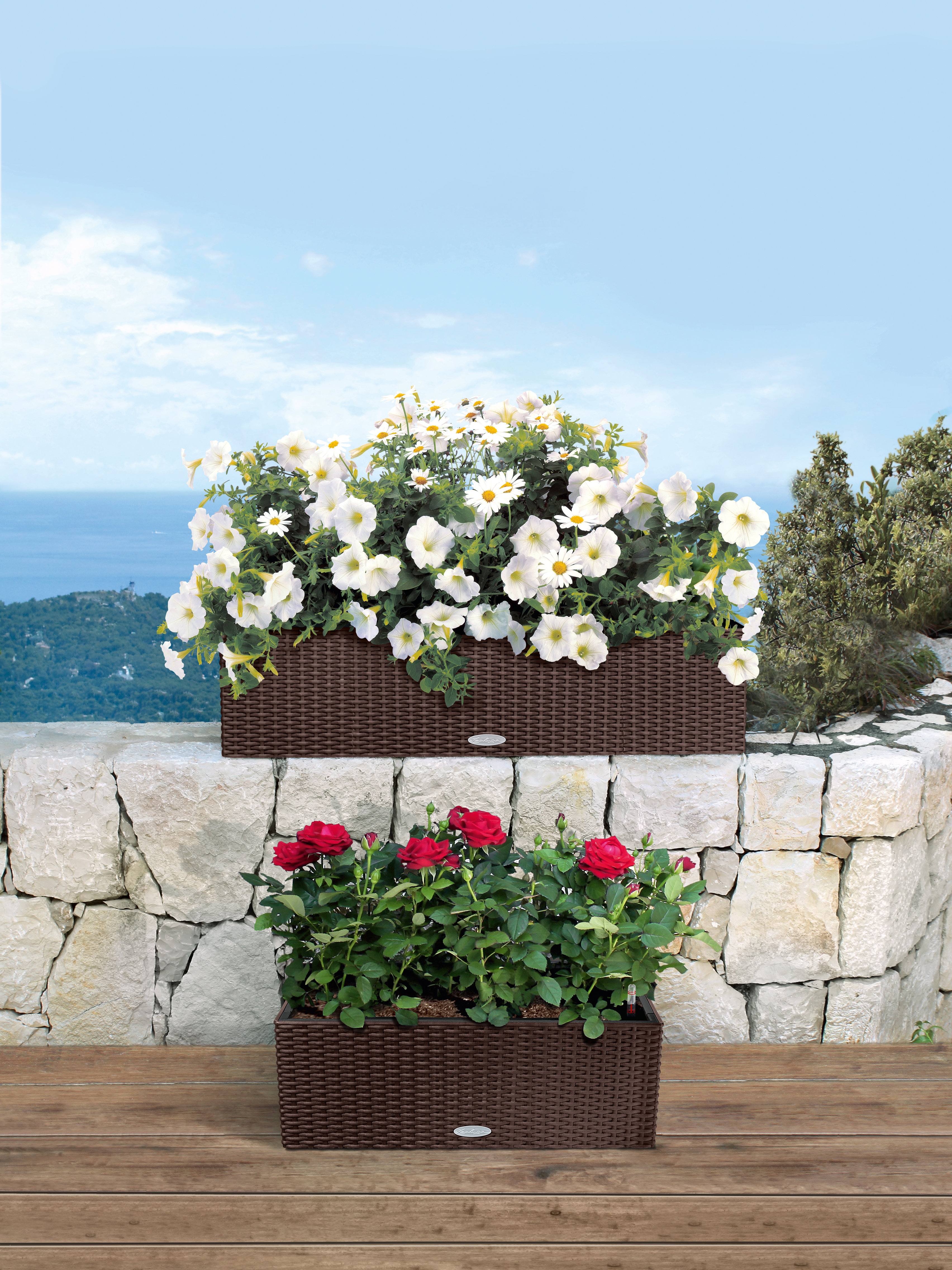 wayfair balcony planters on Lechuza Balconera Self Watering Polypropylene Railing Planter Reviews Wayfair
