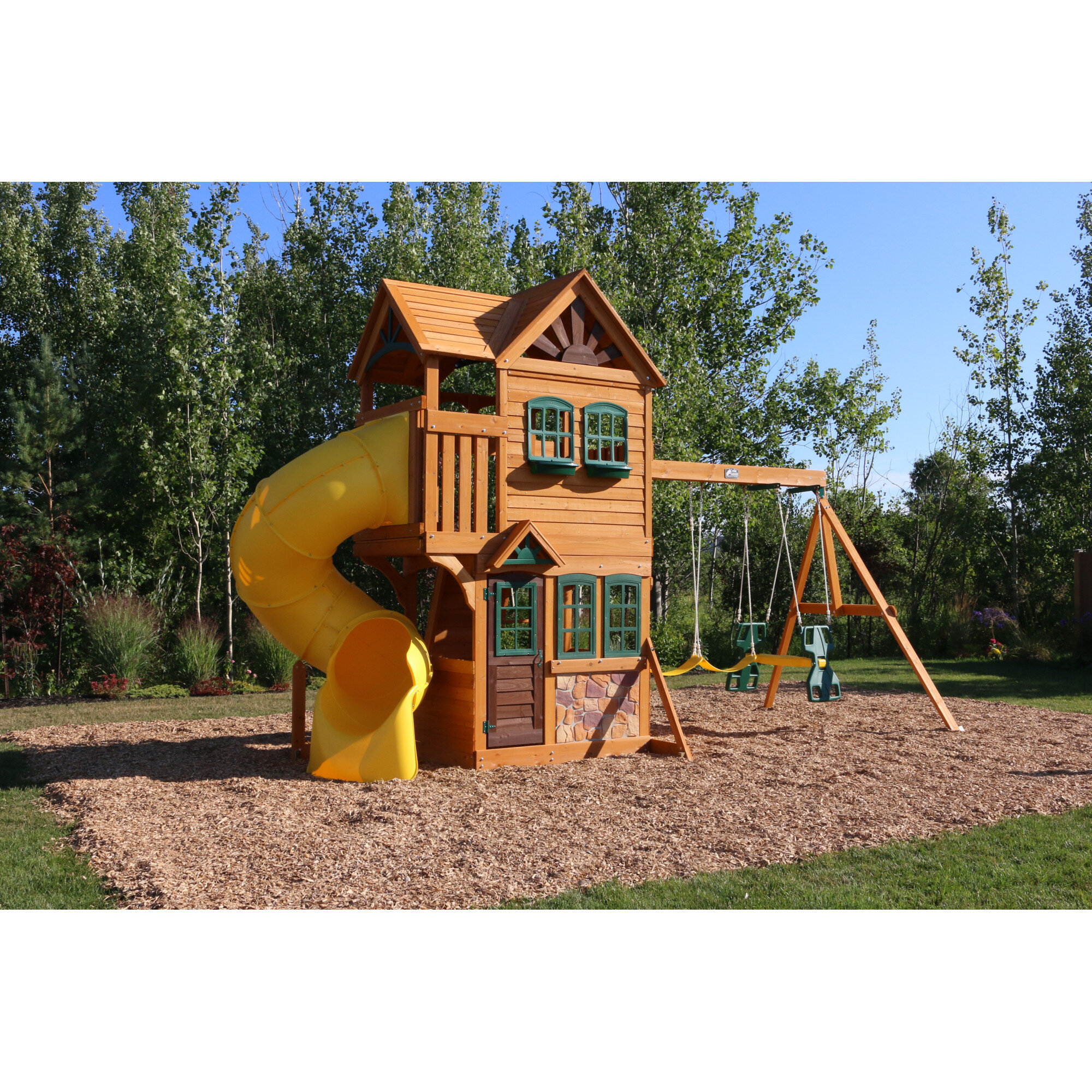 Solid Wood Swing Sets You Ll Love In 2021 Wayfair